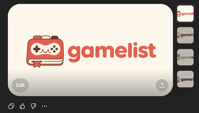 Cute Gamelist App Logo Mockup preview image 1