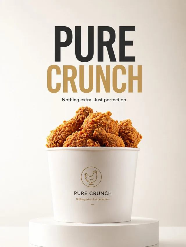 Minimalist Product Ad: PURE CRUNCH preview image 1