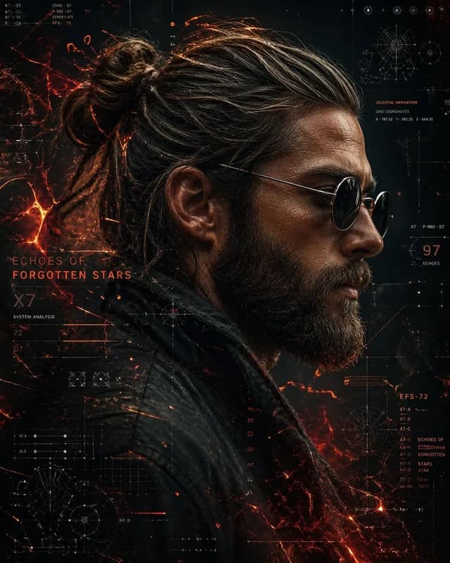 Cyberpunk Portrait with Sci-Fi Interface preview image 1