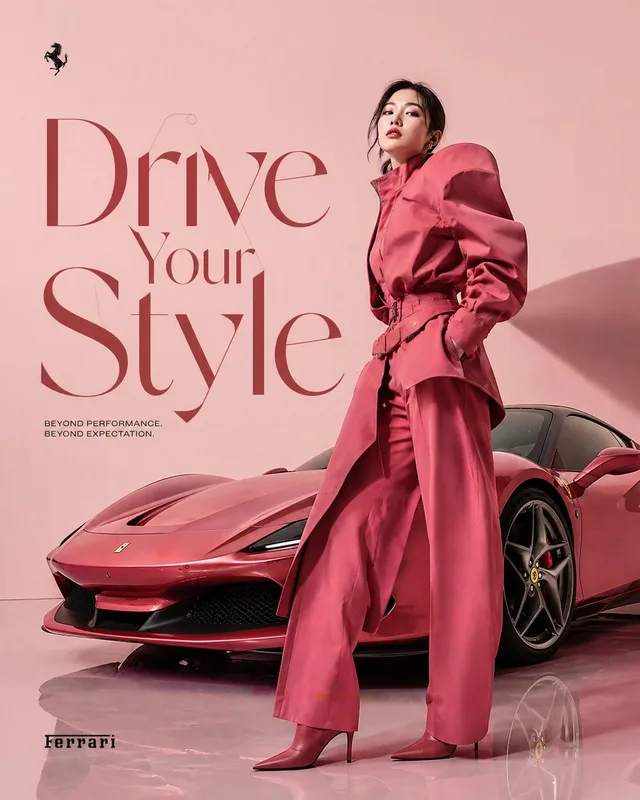 Korean Model and Luxury Car Advertisement preview image 1
