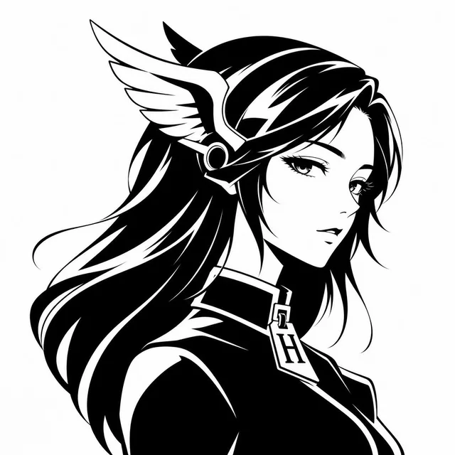 Monochrome Hermes-Inspired Avatar preview image 1