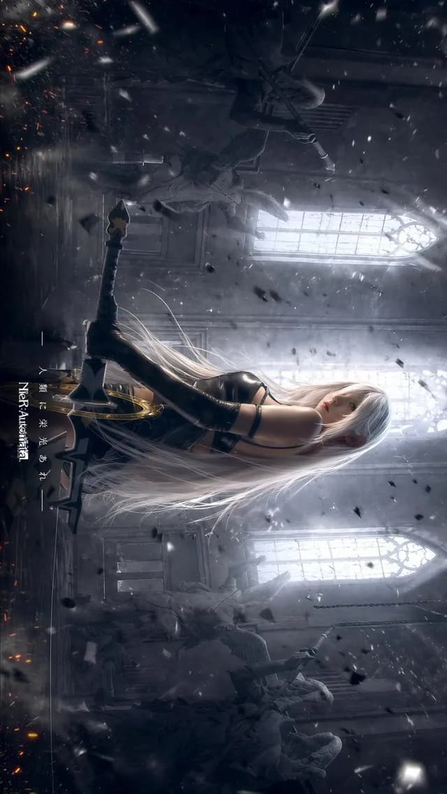Gothic Android Warrior Cathedral Key Art preview image 1