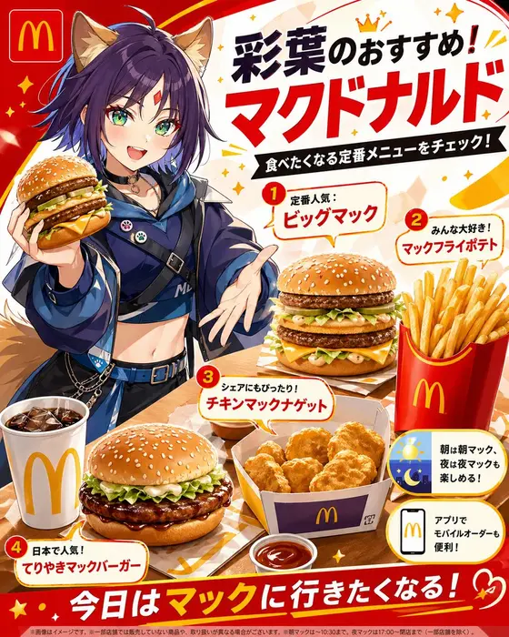 Anime McDonald's Recommendation Poster preview image 1