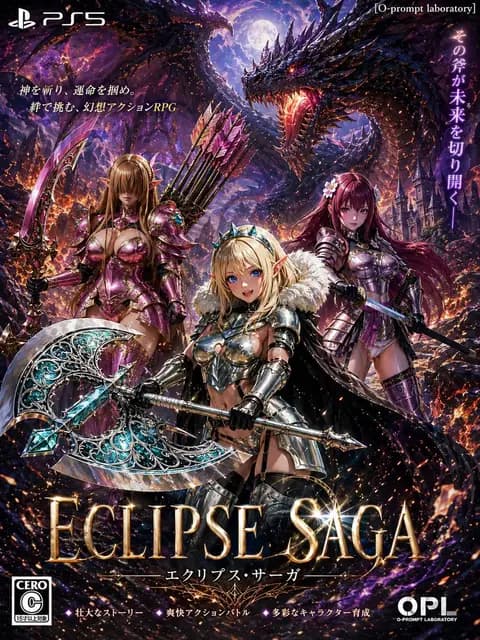 Dark Fantasy PS5 RPG Cover Art preview image 1