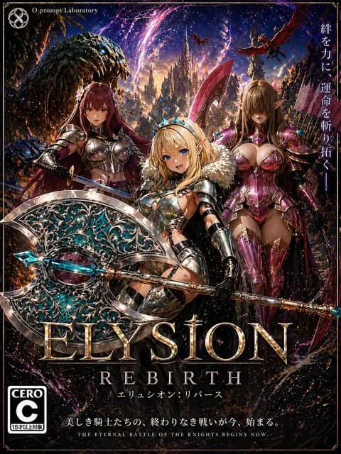Fantasy RPG Game Cover with Three Knight Women preview image 1