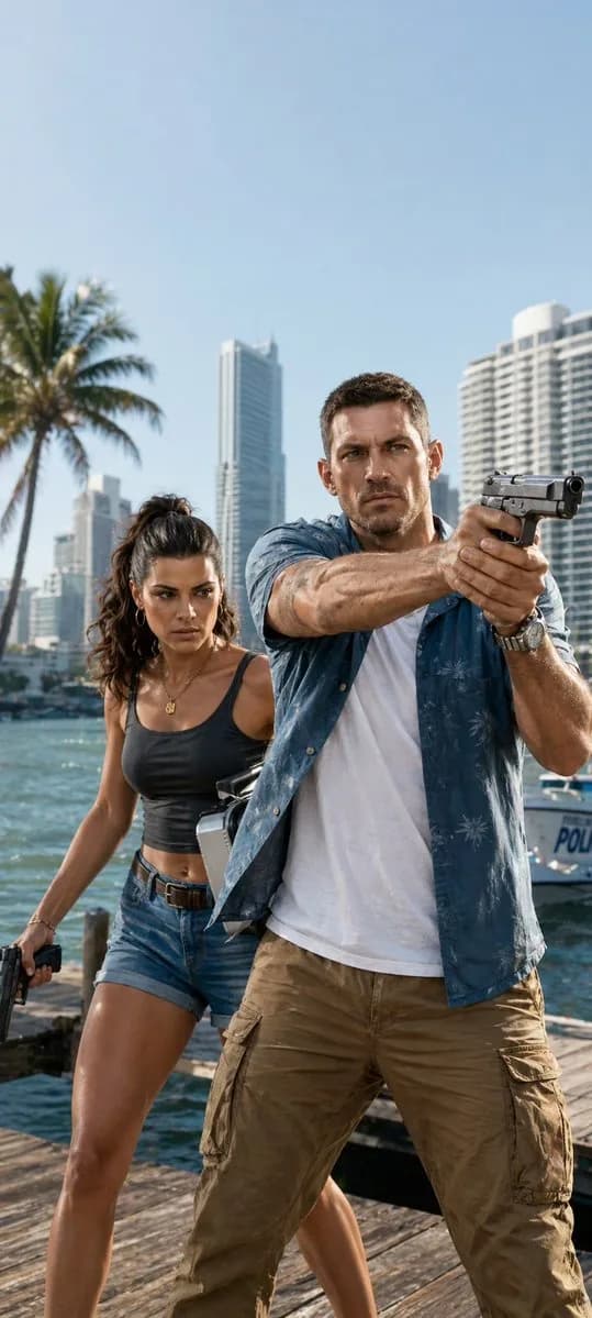 Miami Dock Action Movie Still preview image 1