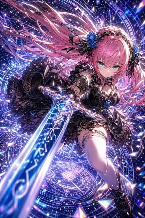 Gothic Magical Swordswoman preview image 1