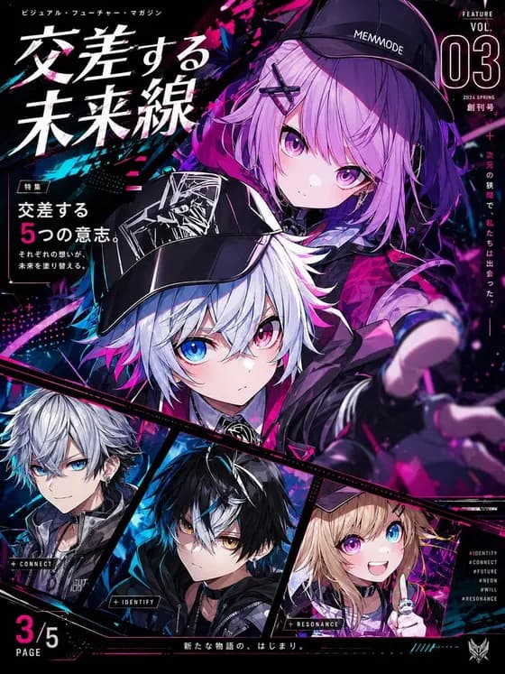 Cyberpunk Anime Magazine Cover preview image 1