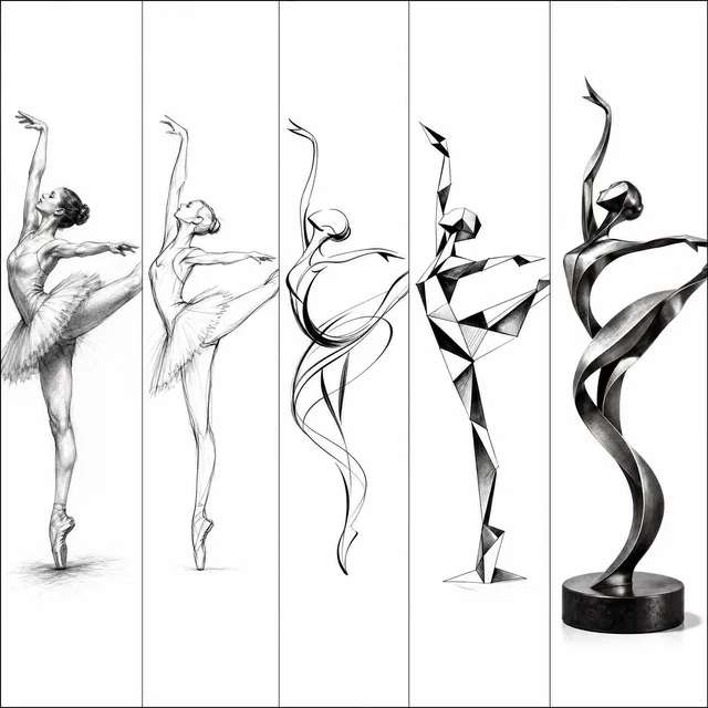 Artistic Progression Ballerina Sculpture preview image 1