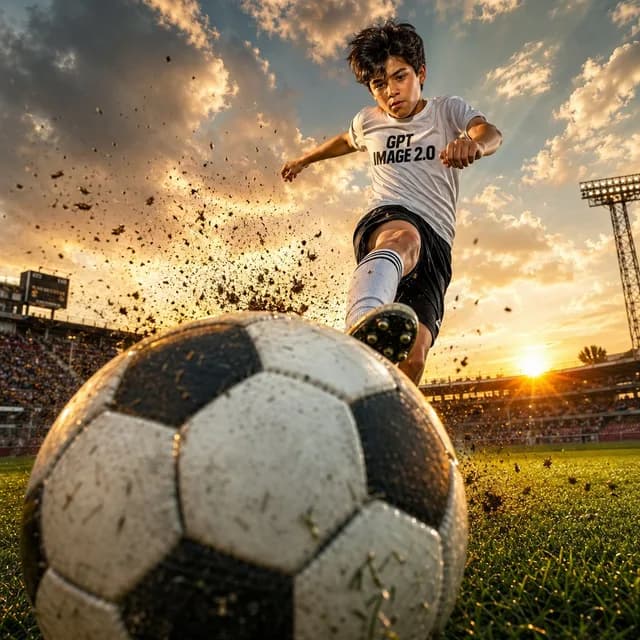 Dramatic Soccer Cinematic Action Shot preview image 1