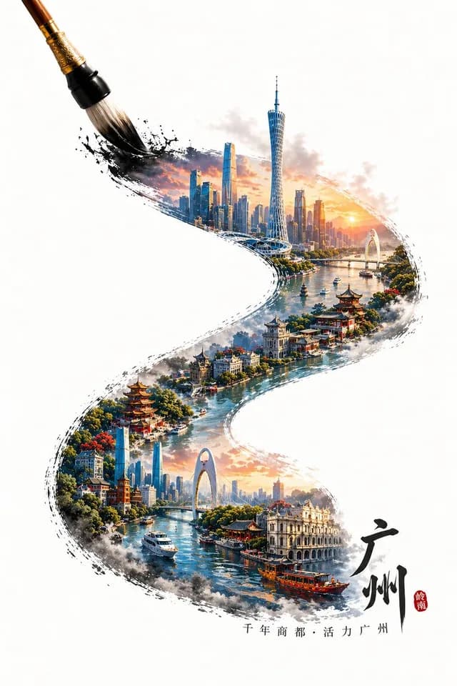 GPT Image 2 City Artistic Poster Prompt preview image 1