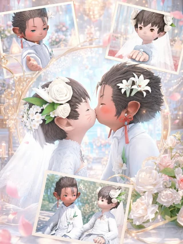 Fantasy Chibi Wedding Collage preview image 1