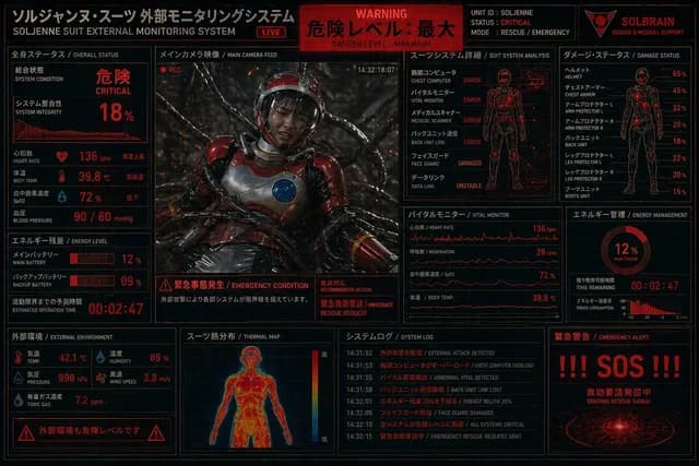 Critical Rescue Suit Monitoring HUD preview image 1