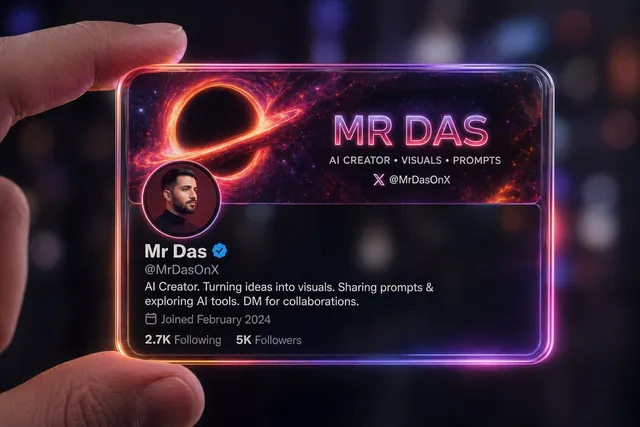 Futuristic Glass Profile ID Card preview image 1