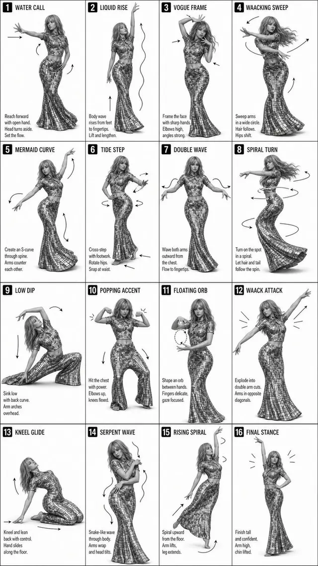 Instructional dance poster prompt preview image 1