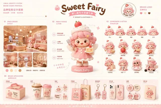 Dessert Brand Visual Identity Proposal Board preview image 1