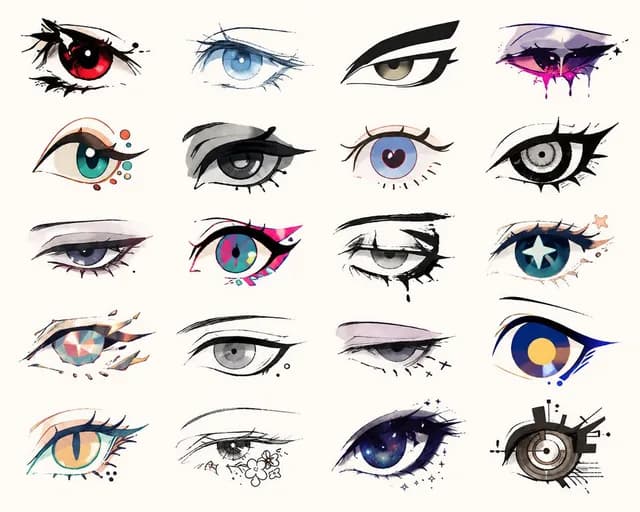 Illustrator-style eye design preview image 1