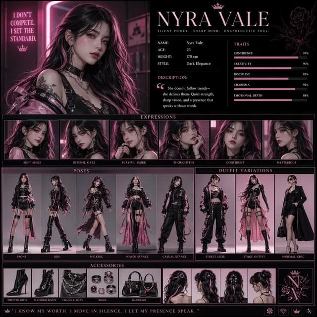 Luxury Fashion Character Concept Poster preview image 1