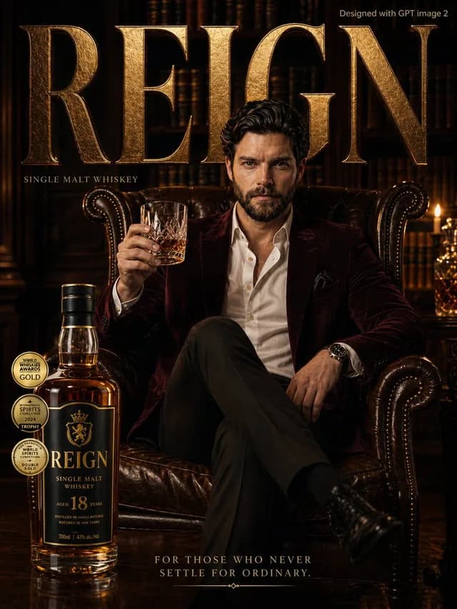 Premium Whiskey Brand Advertisement preview image 1