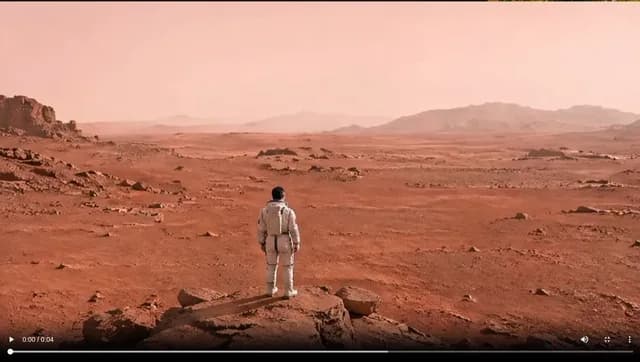 Astronaut on a Red Desert World preview image 1