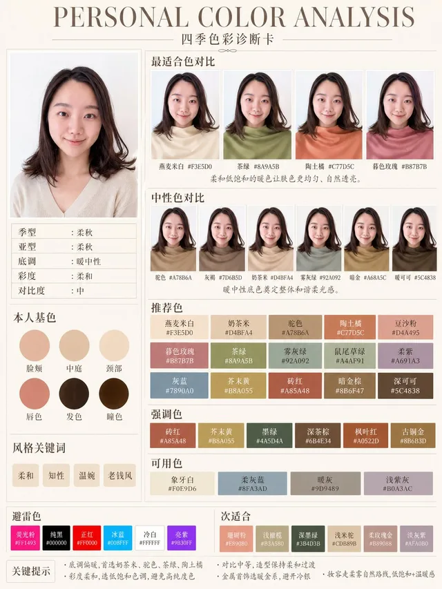 Soft Autumn Personal Color Card preview image 1