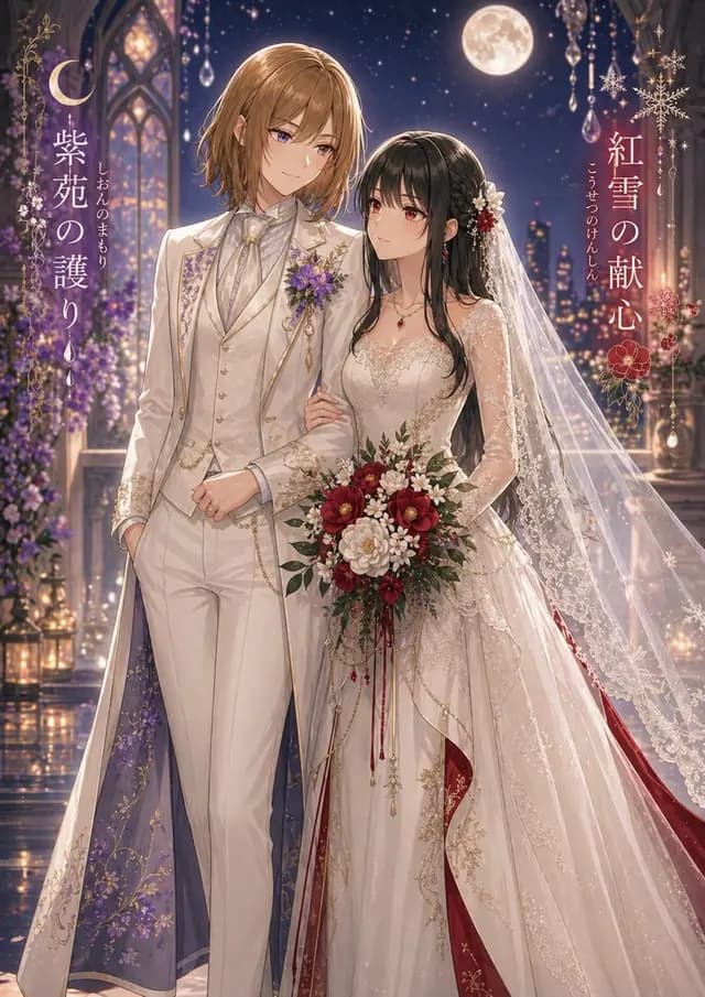 Moonlit Yuri Wedding Poster preview image 1