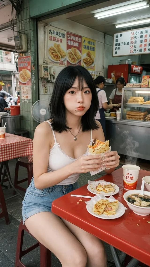Taiwan Breakfast Shop Candid Portrait preview image 1
