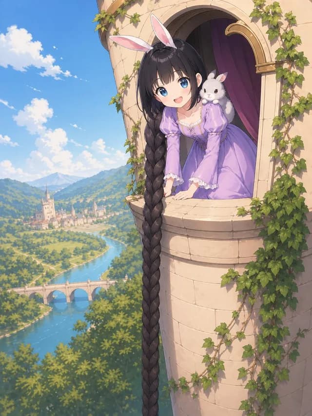 Anime Rapunzel Tower Scene preview image 1