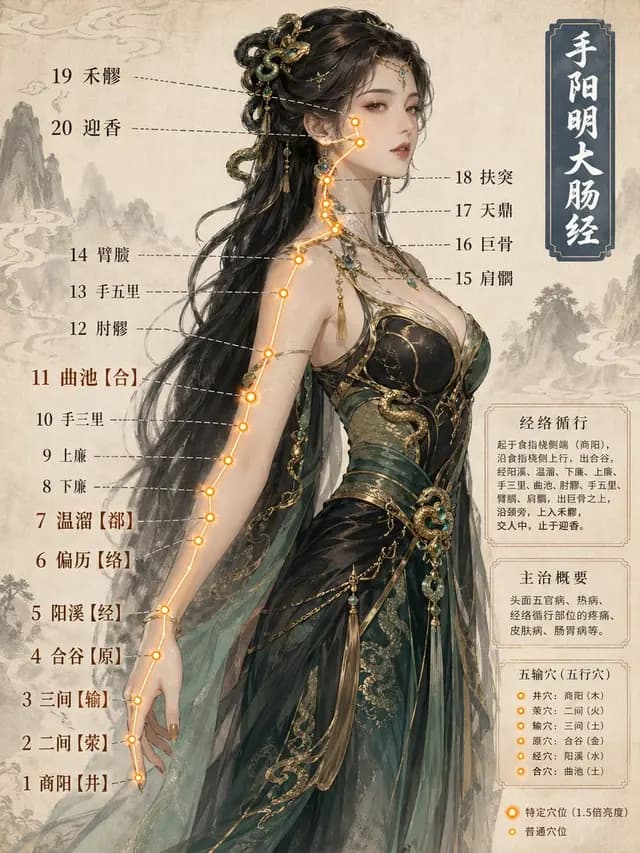 Chinese Medicine Meridian Infographic preview image 1