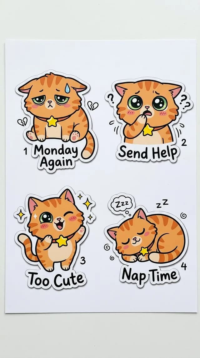 Cartoon Sticker Sheet Generator preview image 1
