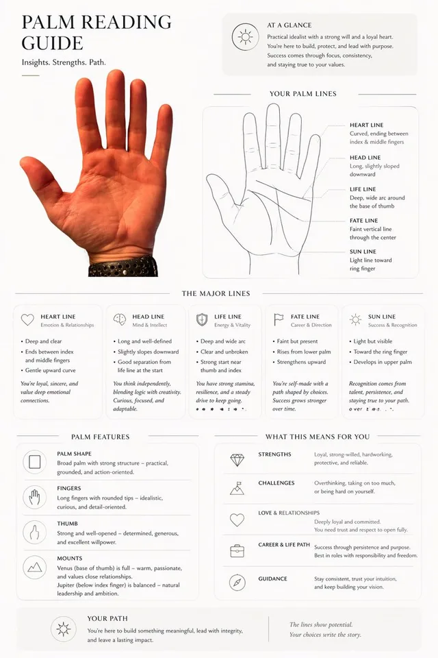 Editorial Palm Reading Infographic preview image 1