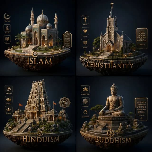 Luxury Religion Concept Poster Grid preview image 1