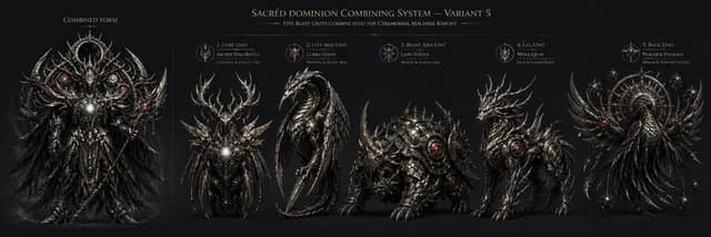 Gothic Five-Beast Combining Mecha Sheet preview image 1
