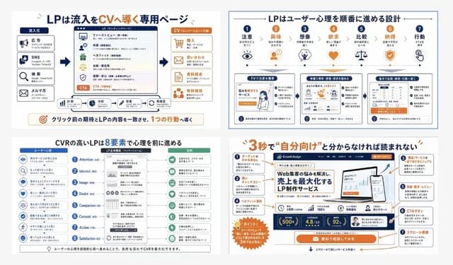 Japanese LP Conversion Infographic Grid preview image 1