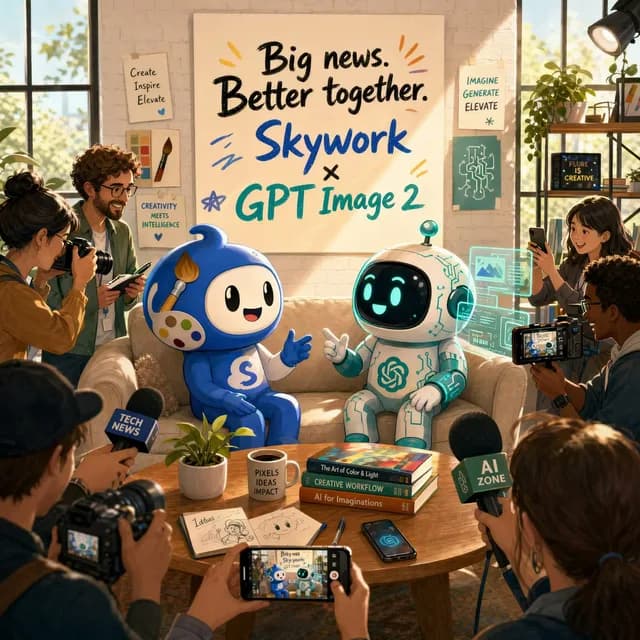 AI Partnership Launch Poster Scene preview image 1