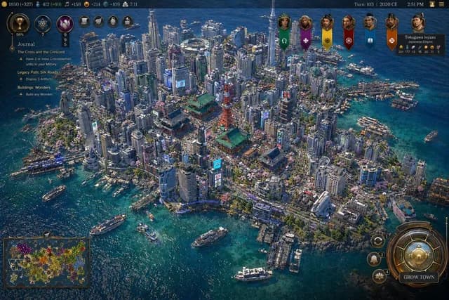 Civ-Style Tokyo Island Megacity Screenshot preview image 1
