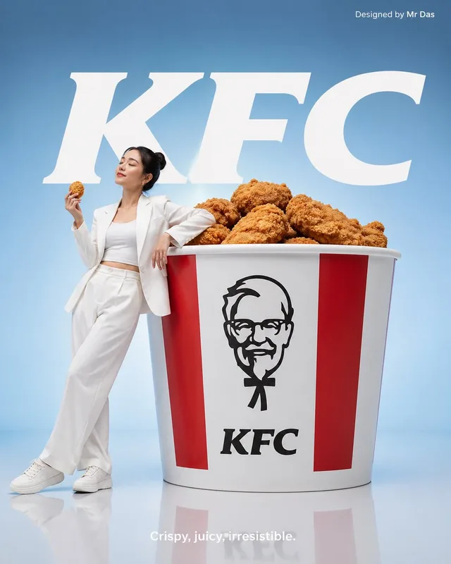 Minimalist KFC Commercial Advertisement preview image 1