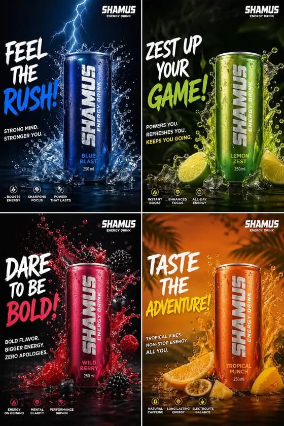 Energy Drink Brand Instagram Creatives preview image 1