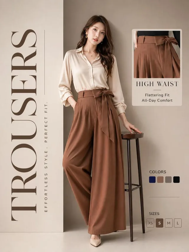High-End Trousers Advertising Poster preview image 1