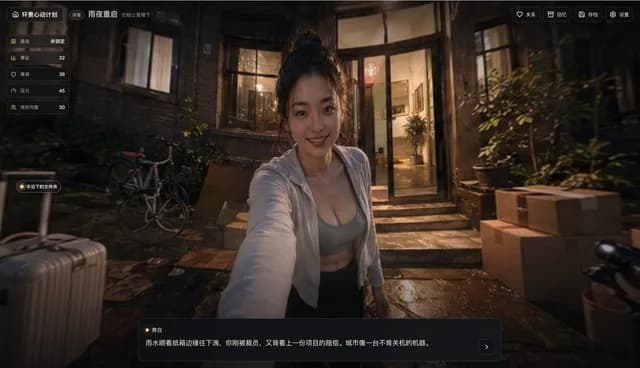 Rainy Night Visual Novel Game Screen preview image 1