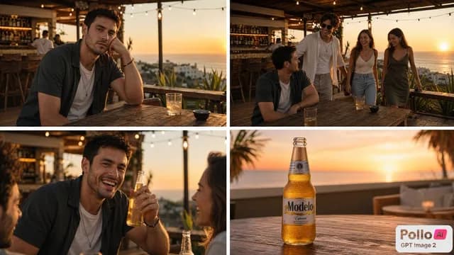 Sunset Beer Ad Storyboard preview image 1