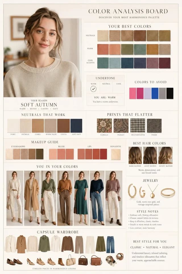 Luxury Fashion Color Analysis Board preview image 1
