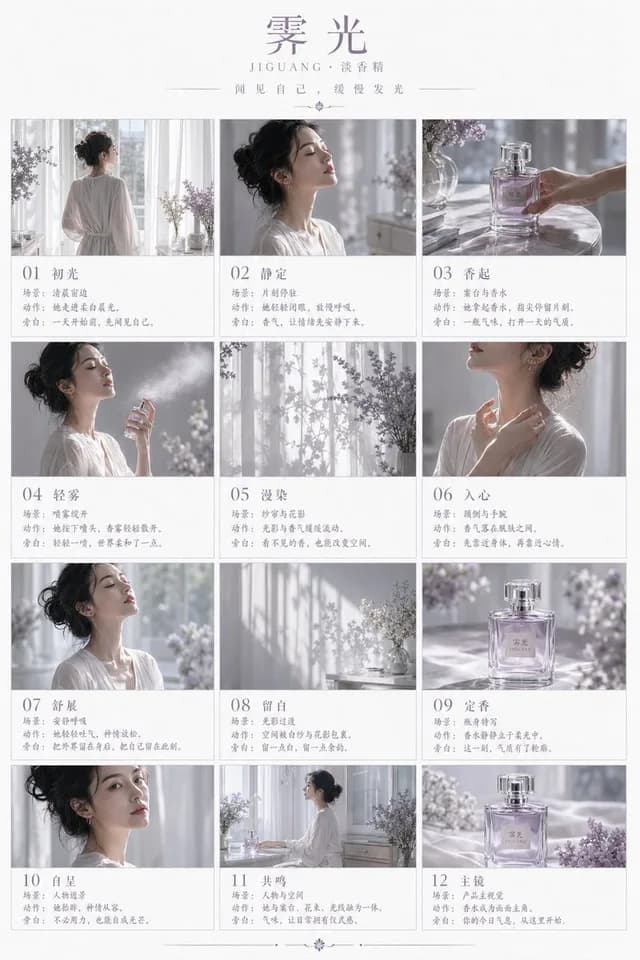 Luxury Perfume Storyboard Poster preview image 1