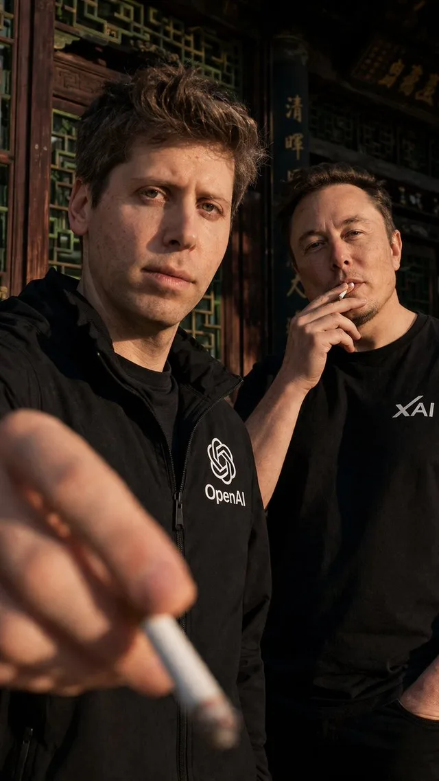 Cinematic Tech Leaders Smoking Portrait preview image 1
