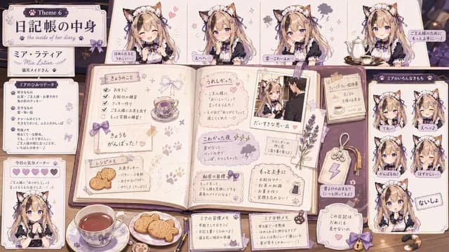 Cat Maid Diary Reference Sheet preview image 1