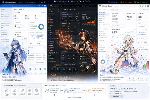 Tri-Cloud UI Anime Infographic preview image 1