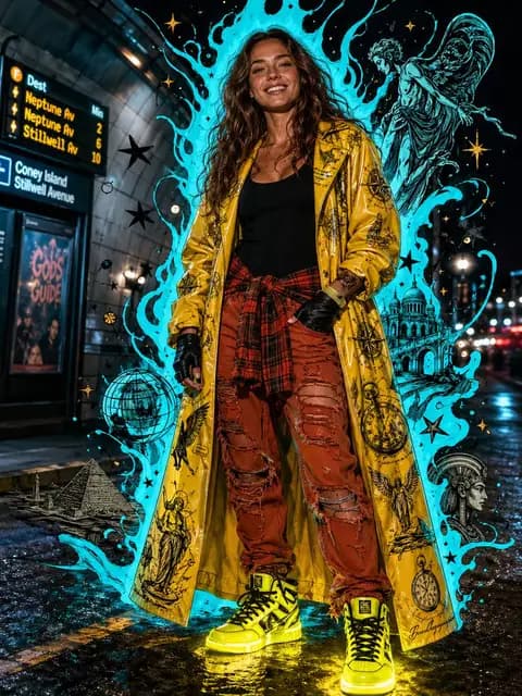 Afrofuturist Streetwear Editorial Portrait preview image 1