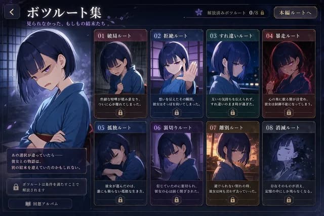 Visual Novel Rejected Routes UI preview image 1