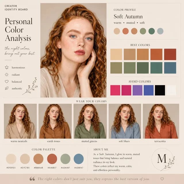 Soft Autumn Personal Color Board preview image 1