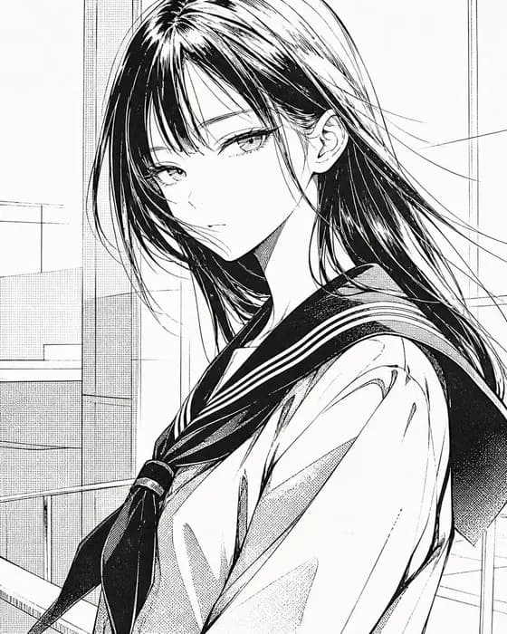 Censored Manga Schoolgirl Portrait preview image 1